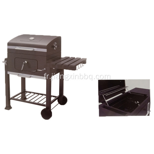 Barbecue au charbon de bois avec table d&#39;appoint